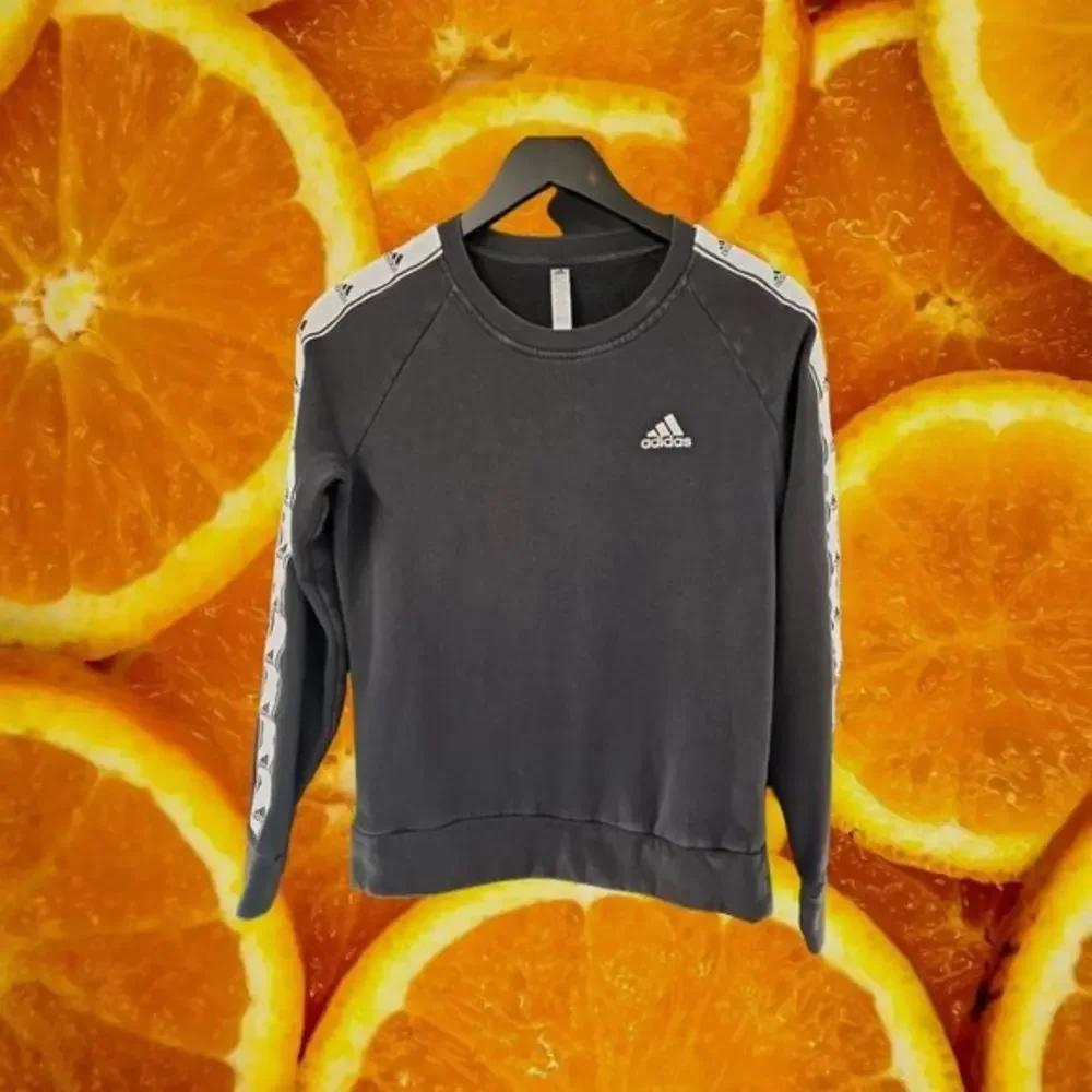 Black‎ Adidas Sweatshirt With Adidas Down the Sleeves Size S
